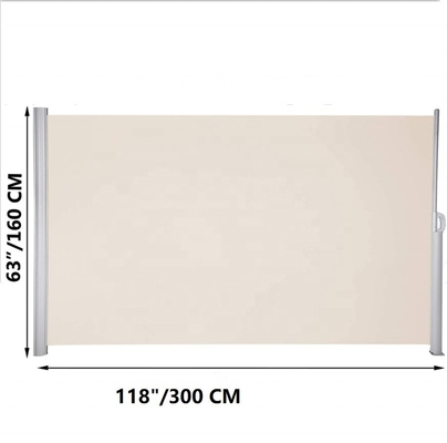 알루미늄 확장성 태양 보호 스크린 발코니 patio 및 정원 160*300cm