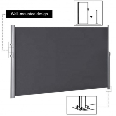 160x300cm 정원 햇빛 그림자 칸디노프 수동 조작을 위한 철기 가능한 천장