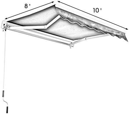 파우더 코팅 알루미늄 프레임 야외 철회막 250*200cm 수동 태양막